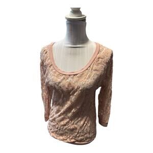 Timing Pink Lace Blouse Size M